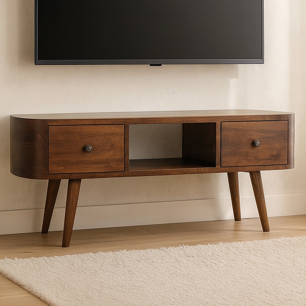 Ares 2 Drawer Mango Wood TV Unit