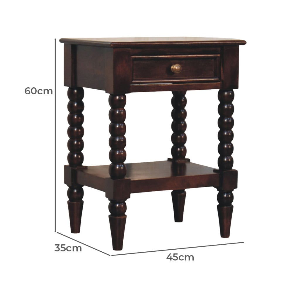 Ember Mango Wood Bedside Table
