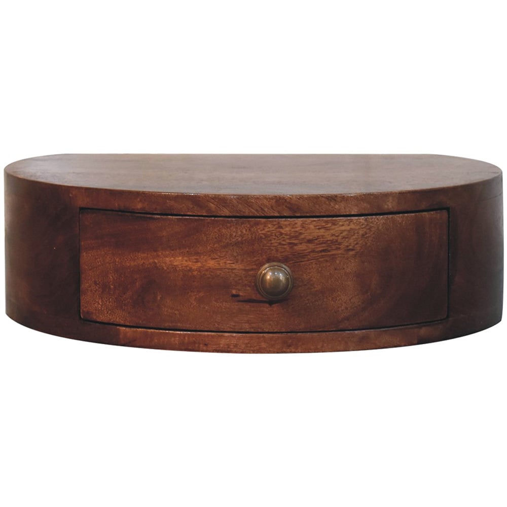 Hailee Mango Wood Wall-Mounted Bedside Table