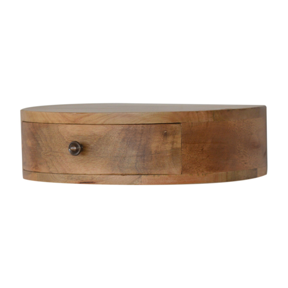 Hailee Mango Wood Wall-Mounted Bedside Table