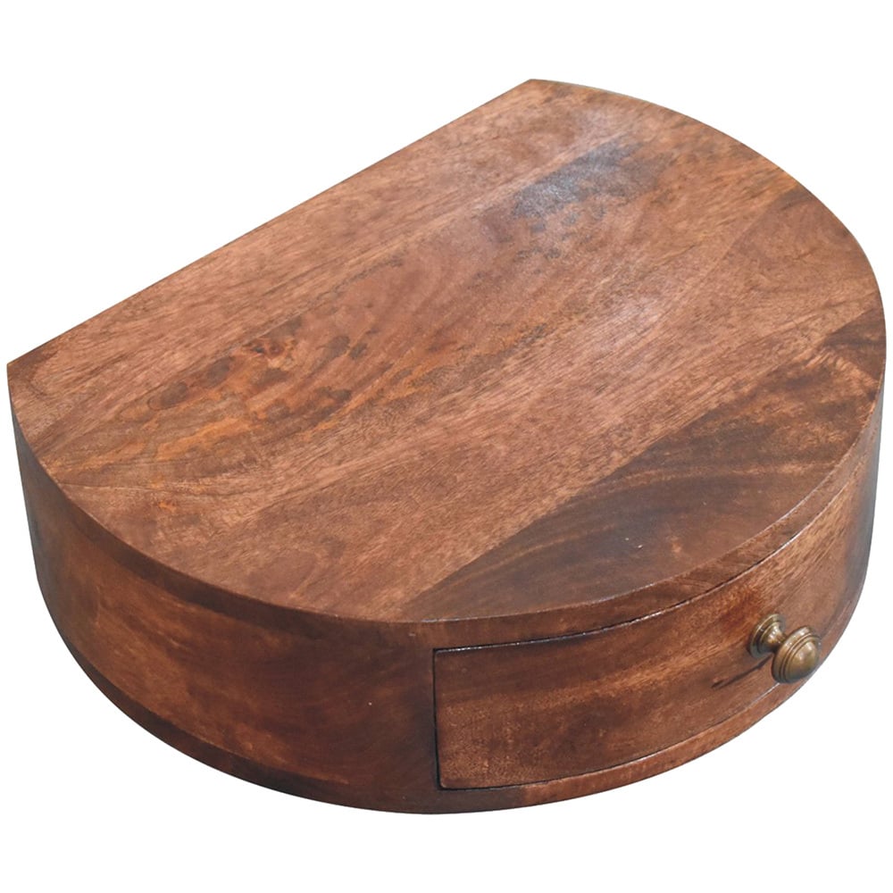 Hailee Mango Wood Wall-Mounted Bedside Table