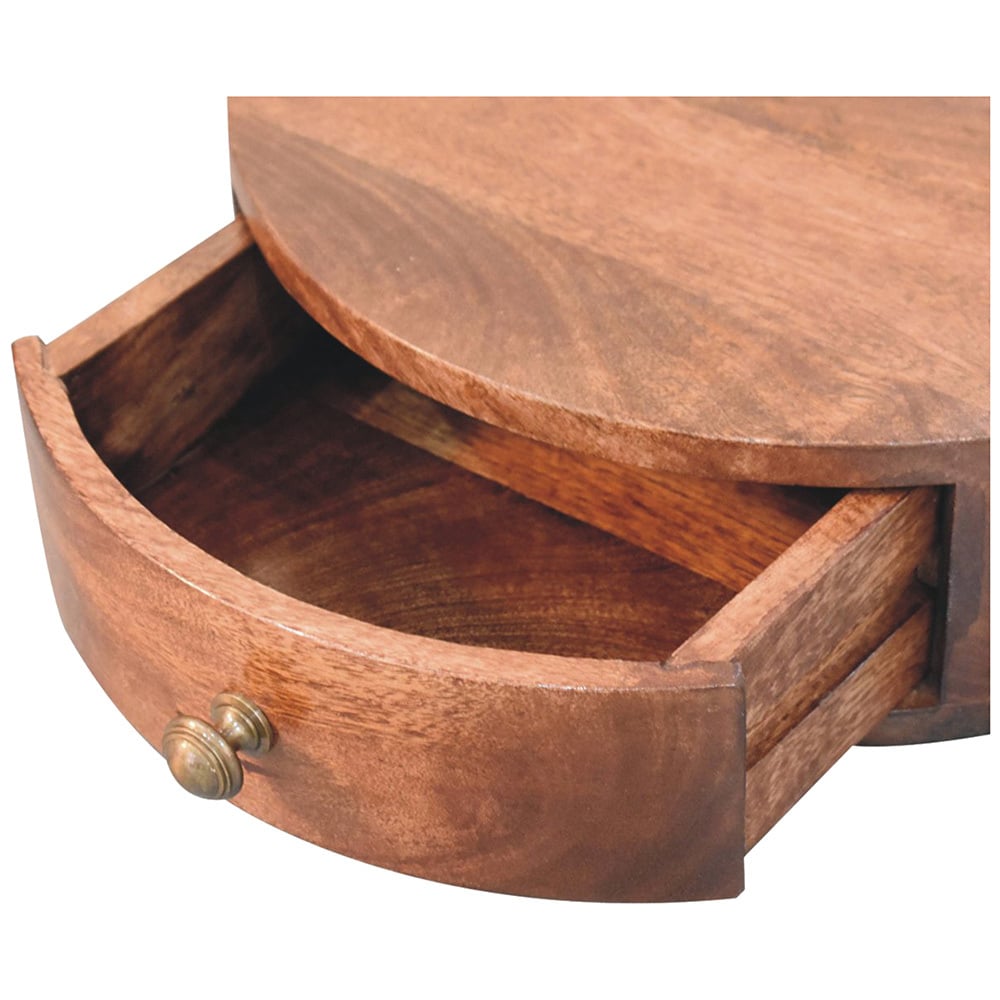 Hailee Mango Wood Wall-Mounted Bedside Table