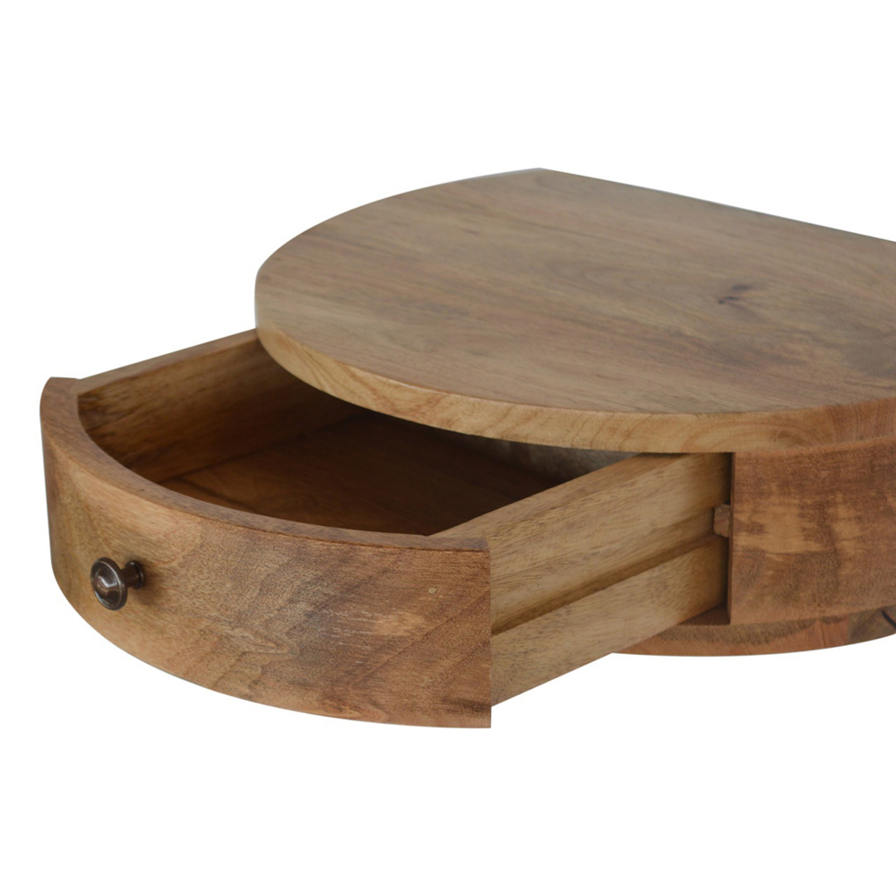 Hailee Mango Wood Wall-Mounted Bedside Table