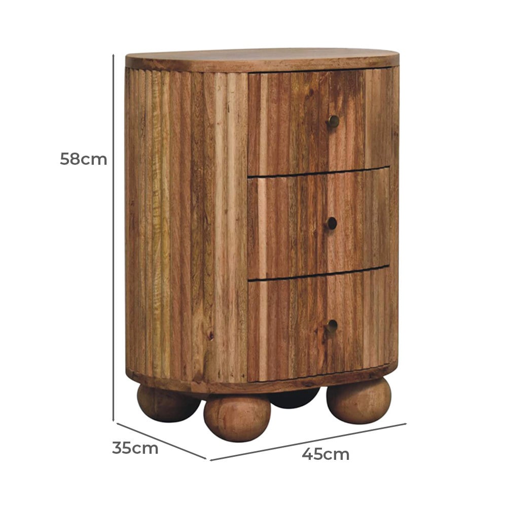 Tatum Mango Wood Bedside Table