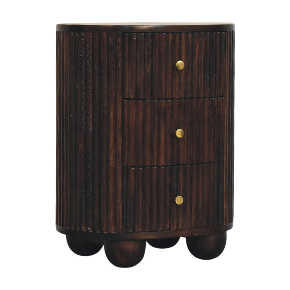 Mocha Tatum Mango Wood Bedside Table