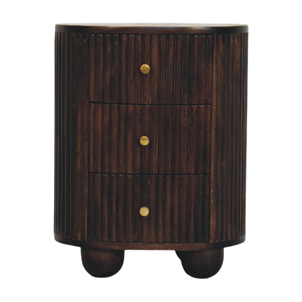 Mocha Tatum Mango Wood Bedside Table