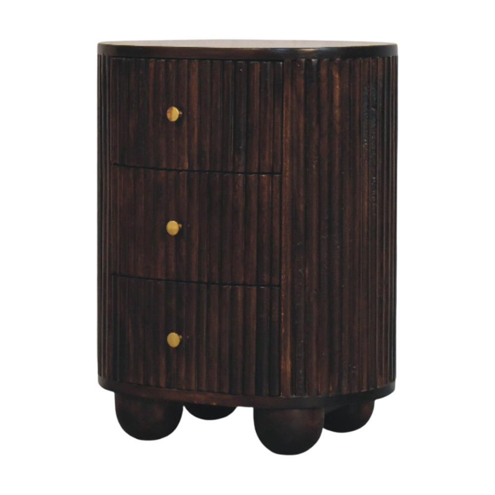 Mocha Tatum Mango Wood Bedside Table