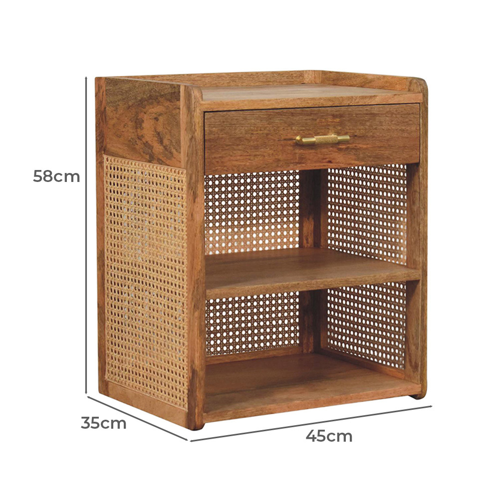 Jenna Mango Wood Bedside Table