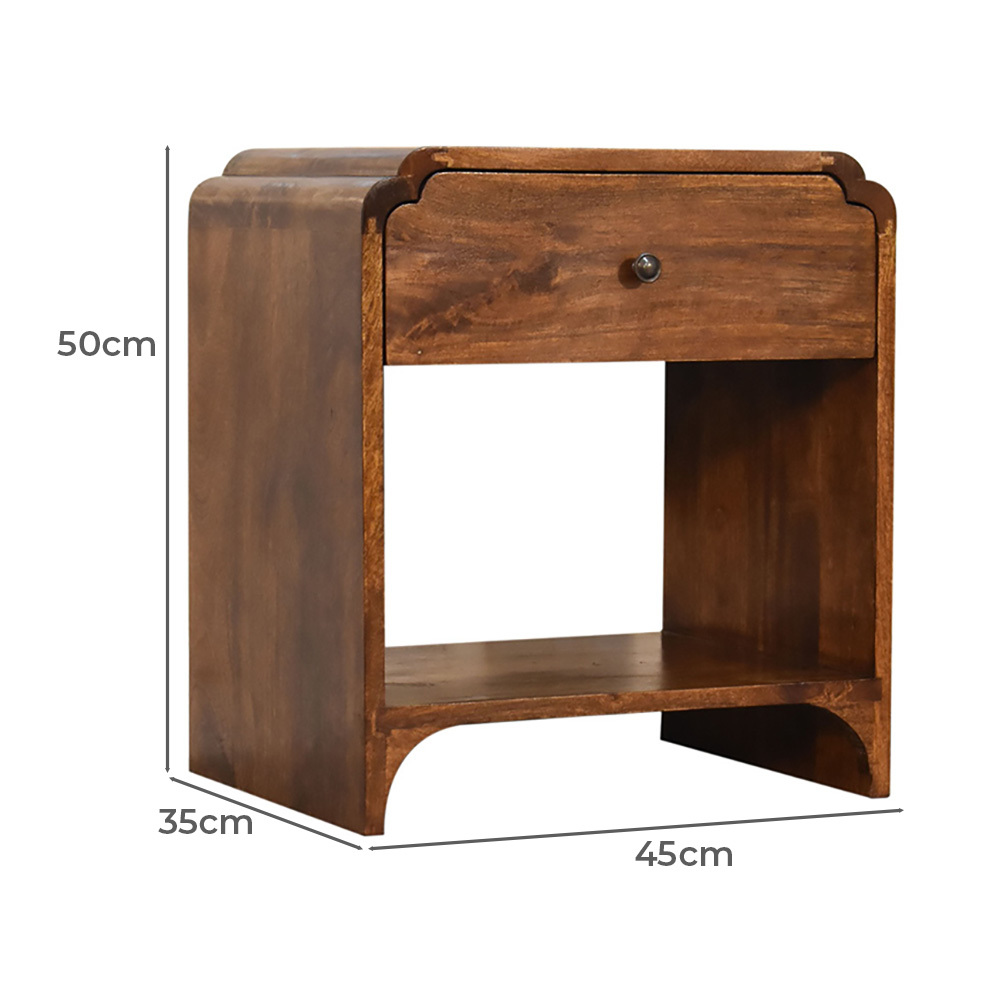 Ayden Mango Wood Bedside Table