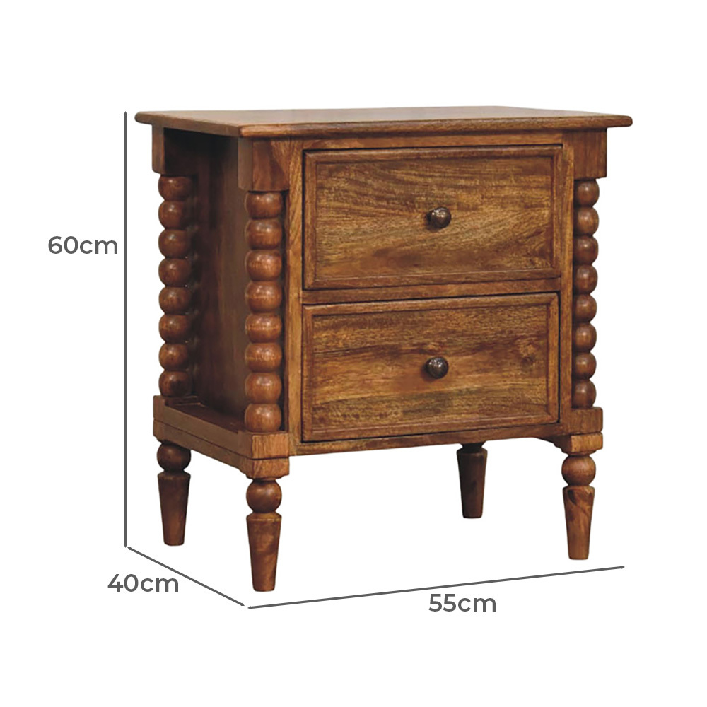Heather Mango Wood Bedside Table