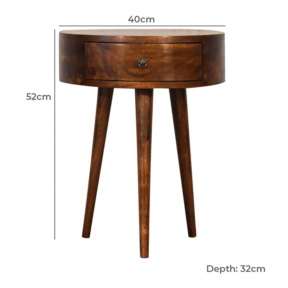 Hailee Mango Wood Bedside Table