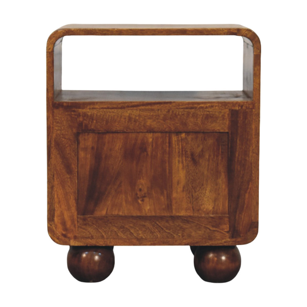 Austra Mango Wood & Rattan Bedside table