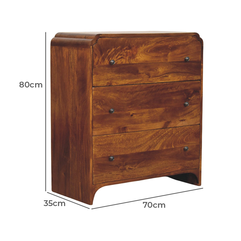 Knox Mango Wood 3 Drawer Chest