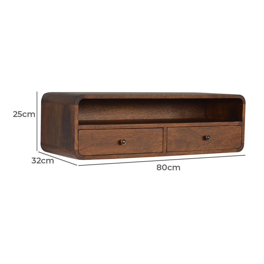 Mikhail Mango Wood Wall-Mounted Console Table