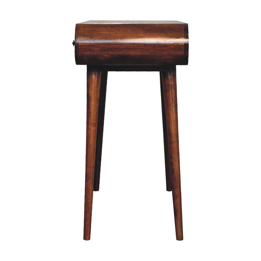 Natalia Mango Wood Dressing Table with Foldable Mirror
