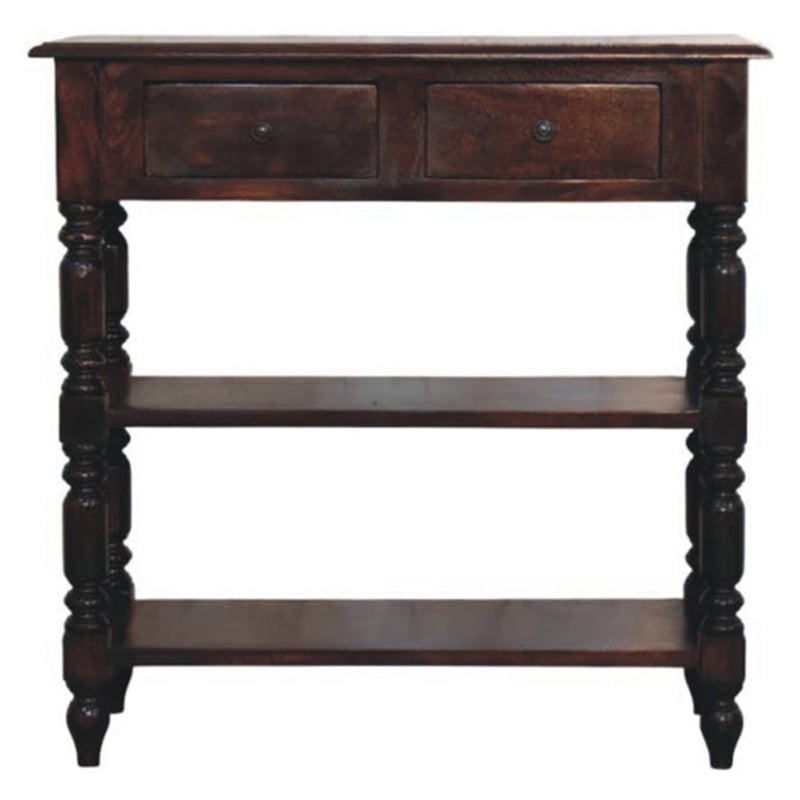 Sofia 2 Drawer Mango Wood Side Table