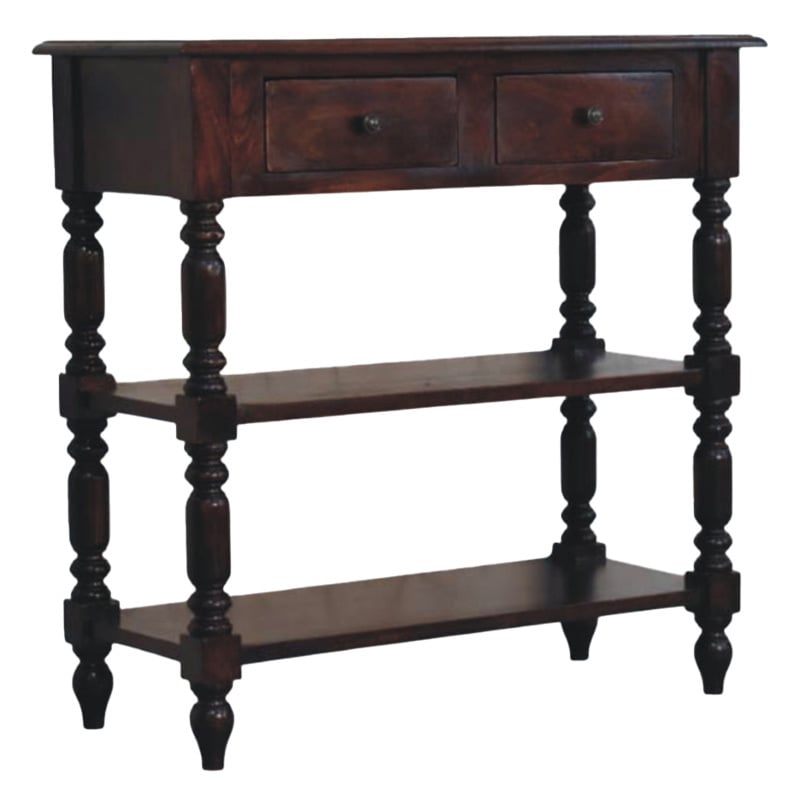 Sofia 2 Drawer Mango Wood Side Table