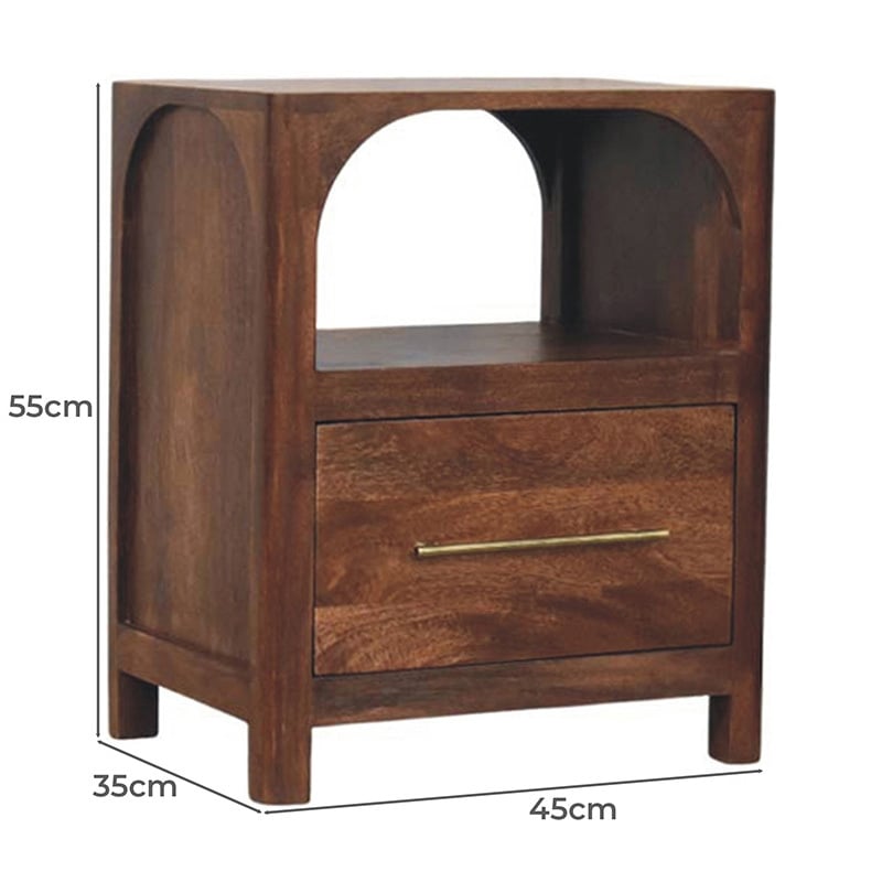 Selena Mango Wood Bedside Table