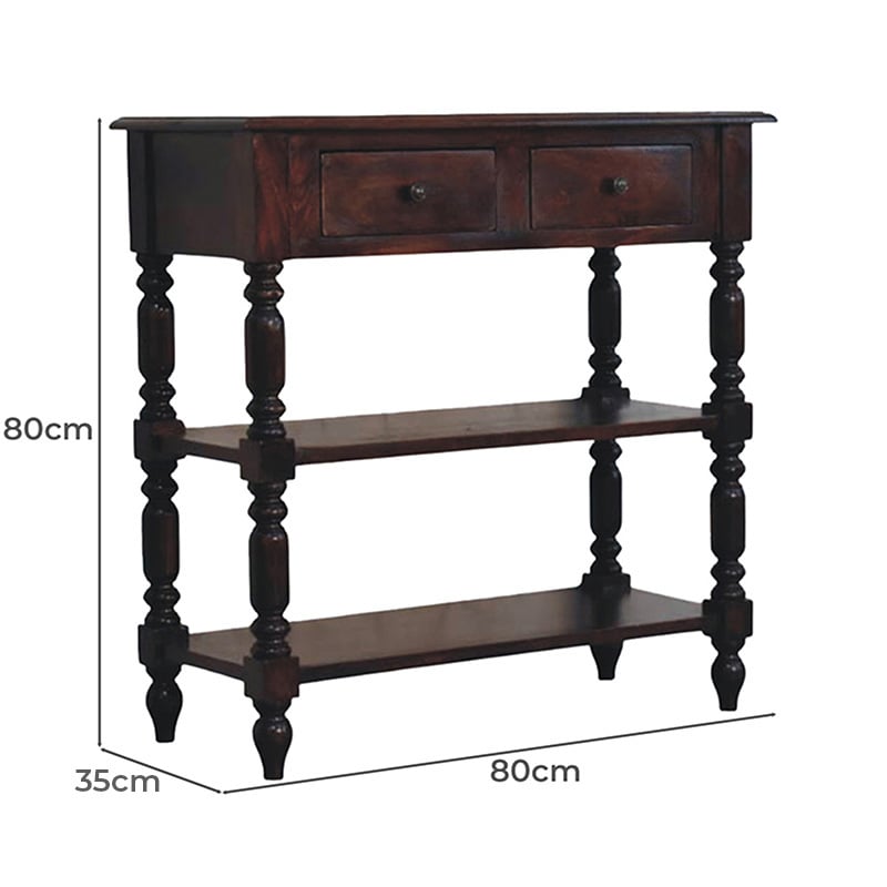 Sofia 2 Drawer Recycled Mango Wood Side Table