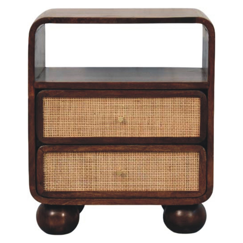 Delja 2 Drawer Mango Wood Bedside Table