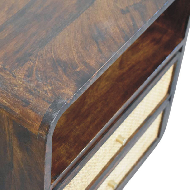 Delja 2 Drawer Mango Wood Bedside Table