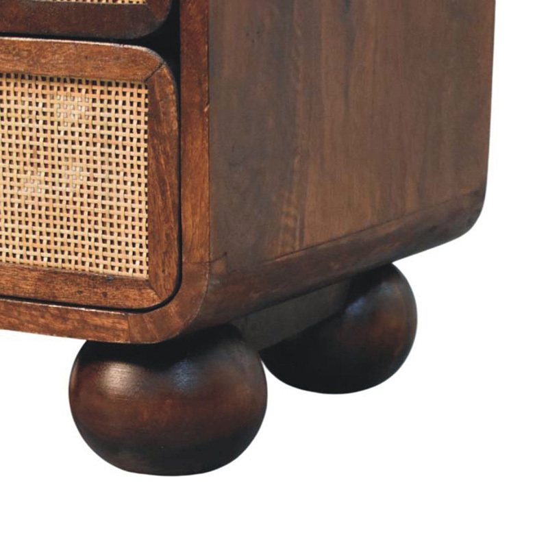 Delja 2 Drawer Mango Wood Bedside Table