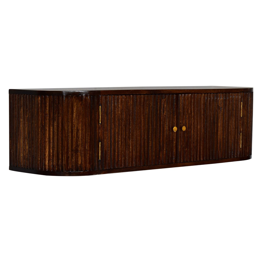 Nikita Mango Wood Wall-Mounted TV Cabinet