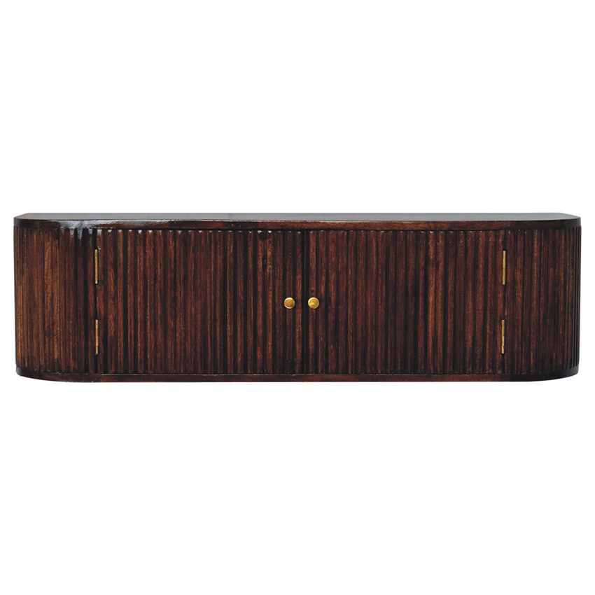 Nikita Mango Wood Wall-Mounted TV Cabinet