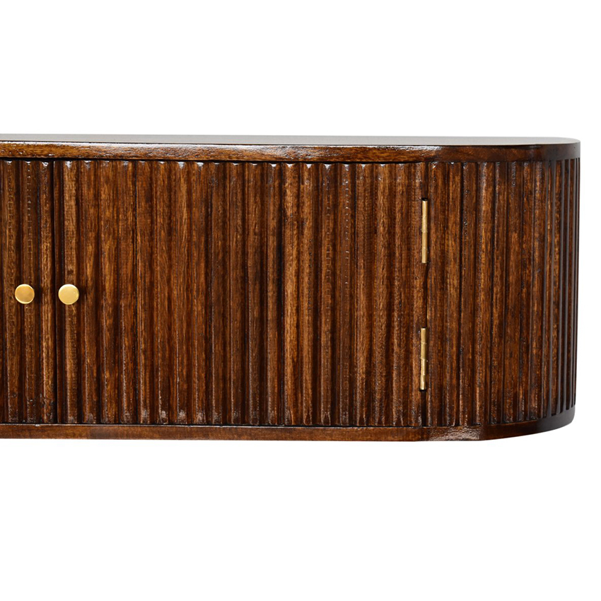 Nikita Mango Wood Wall-Mounted TV Cabinet