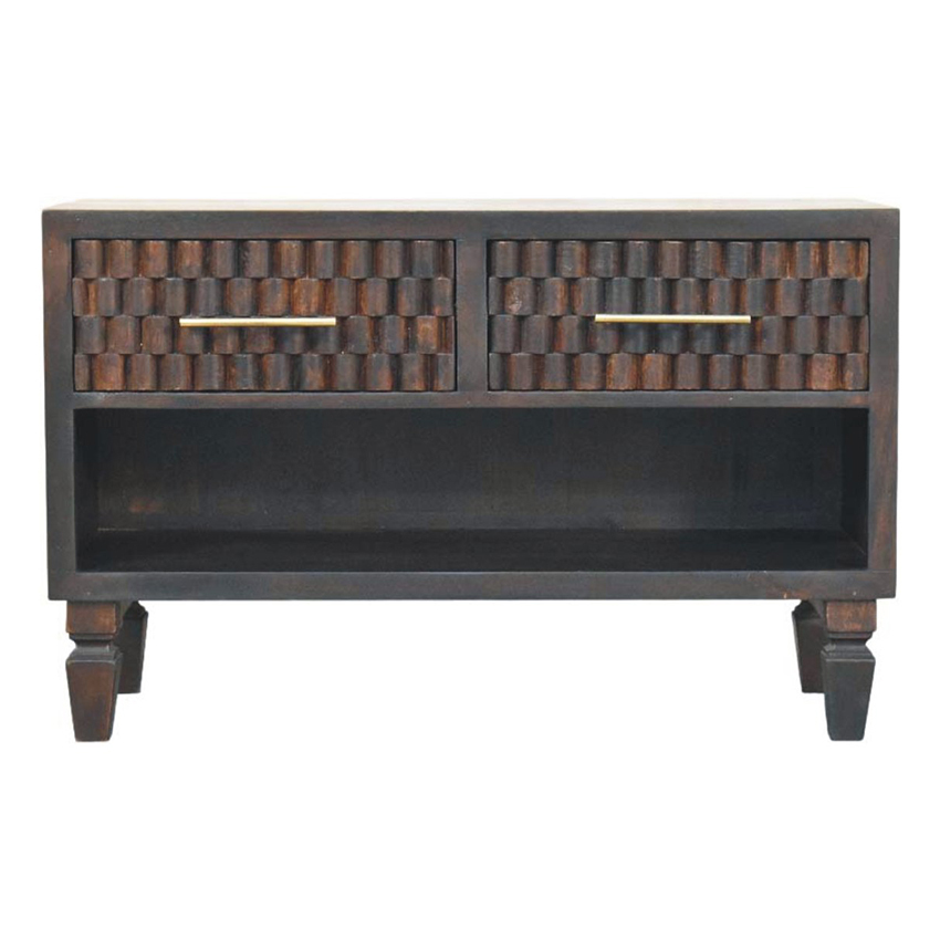Dominik 2 Drawer Mango Wood Storage Bench