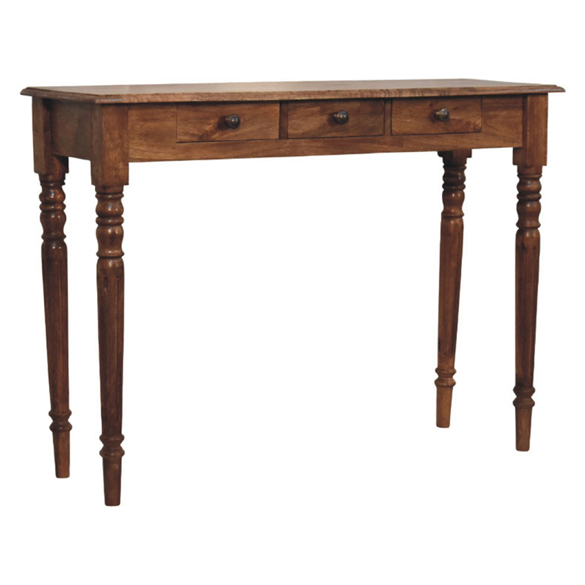 Makani 3 Drawer Mango Wood Console Table