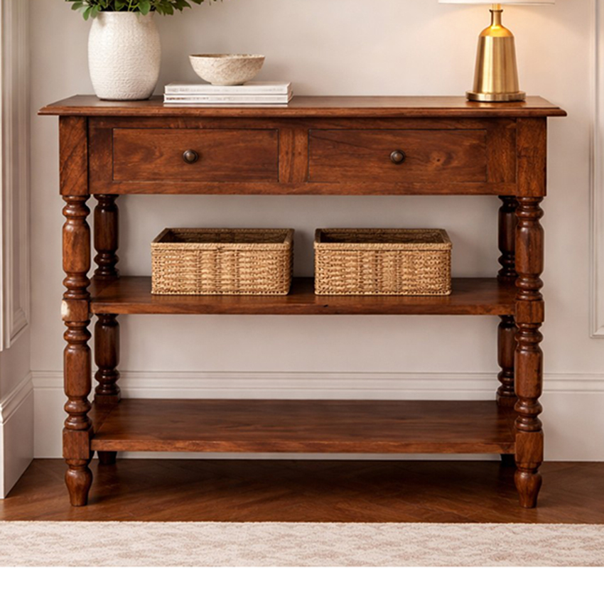 Viktor 2 Drawer Mango Wood Console Table