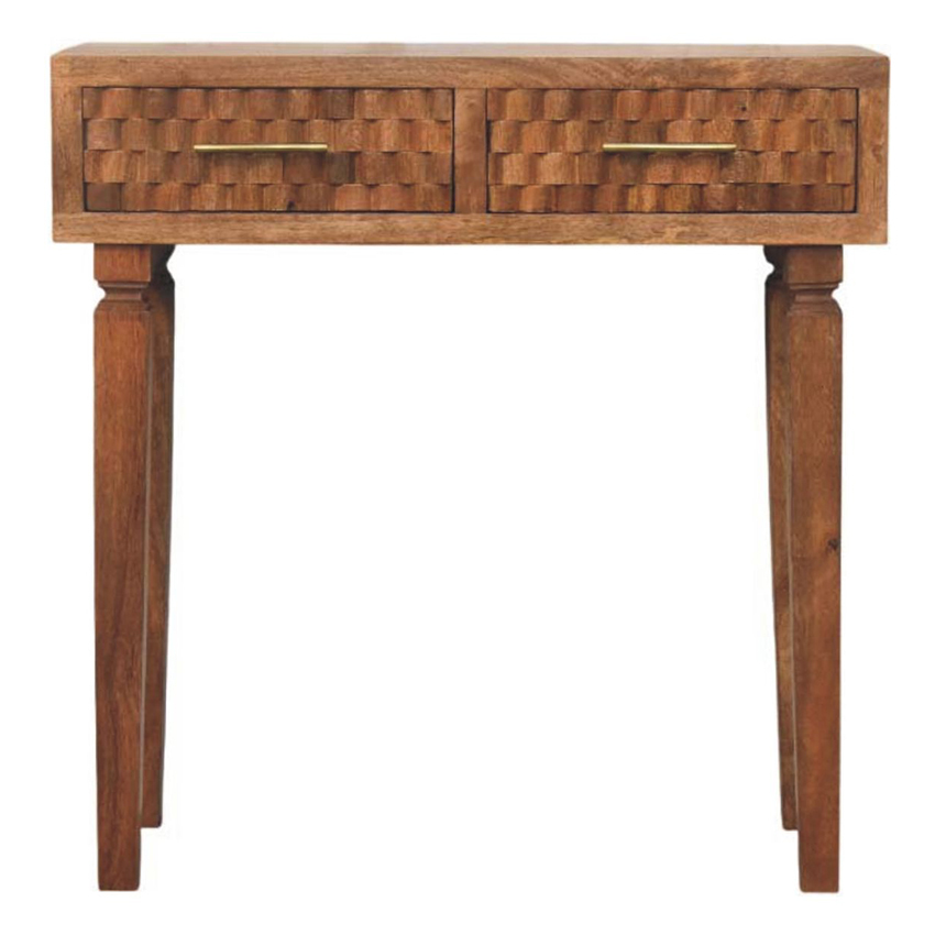 Dominik 2 Drawer Mango Wood Console Table