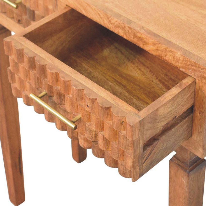 Dominik 2 Drawer Mango Wood Console Table