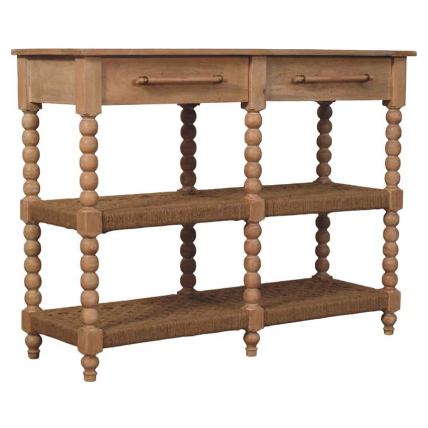 Raisa 2 Drawer Mango Wood Console Table