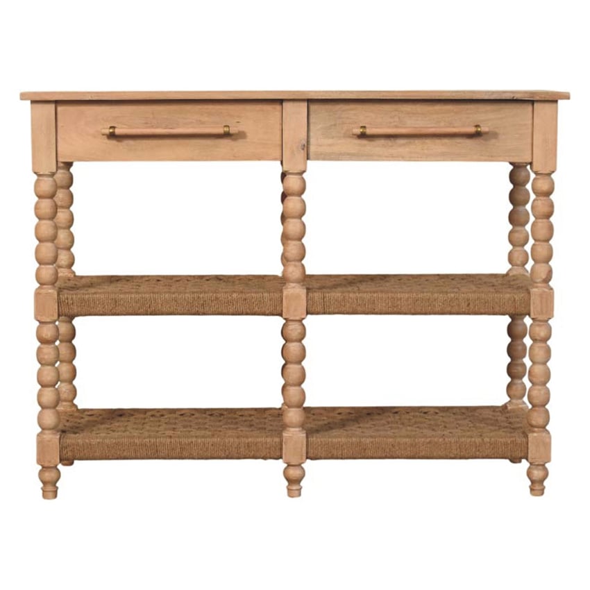 Raisa 2 Drawer Mango Wood Console Table