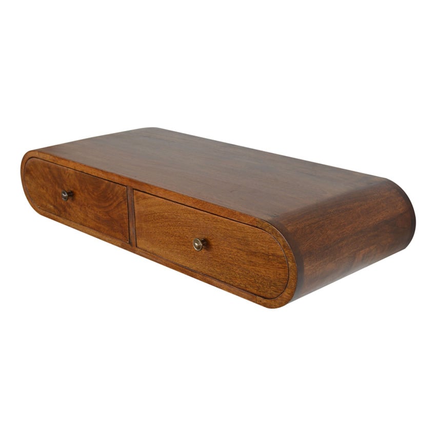 Lowell Mango Wood Wall-Mounted Console Table