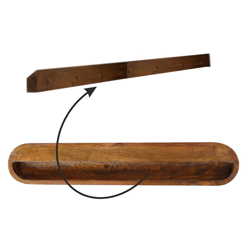 Lowell Mango Wood Wall-Mounted Console Table