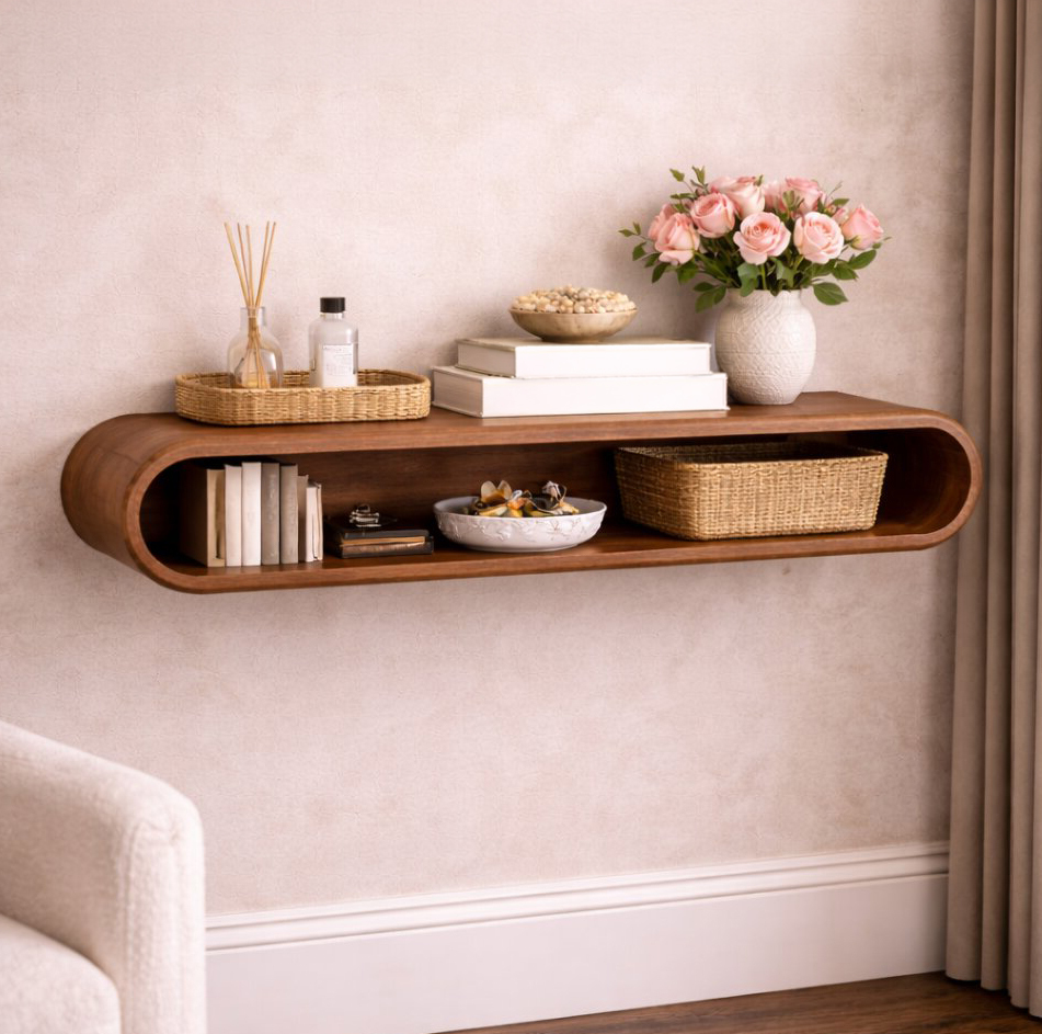 Eryk Mango Wood Wall-Mounted Console Table