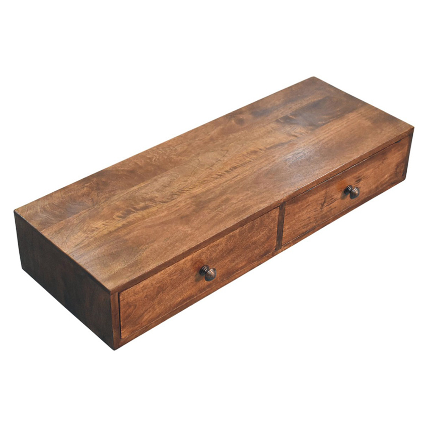 Klaudia Mango Wood Wall-Mounted Console Table