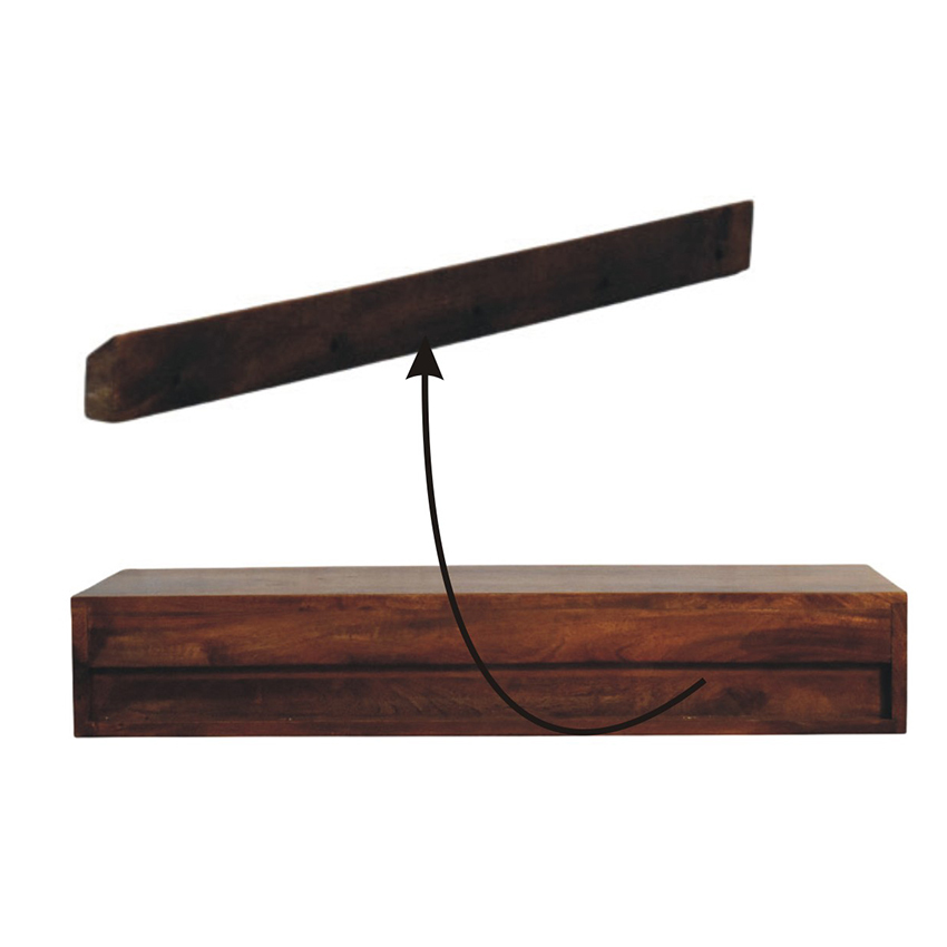 Klaudia Mango Wood Wall-Mounted Console Table