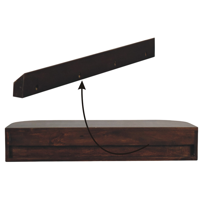Eryk 1 Drawer Mango Wood Wall-Mounted Console Table