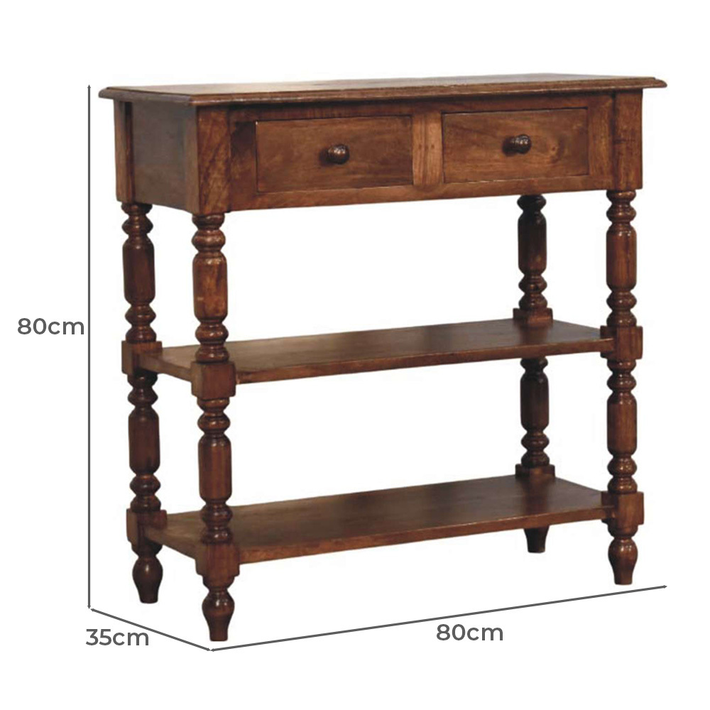 Demi 2 Drawer Mango Wood Console Table
