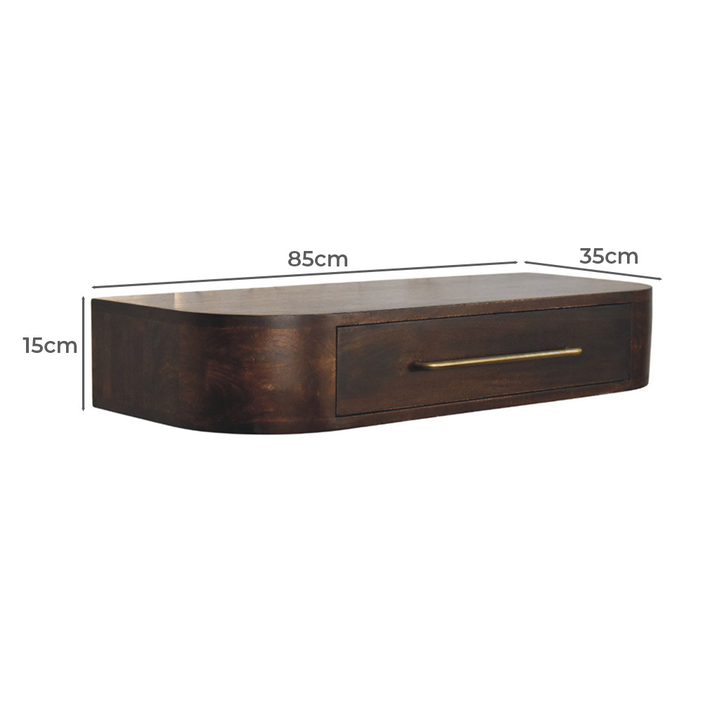 Rupert Mango Wood Wall-Mounted Console Table
