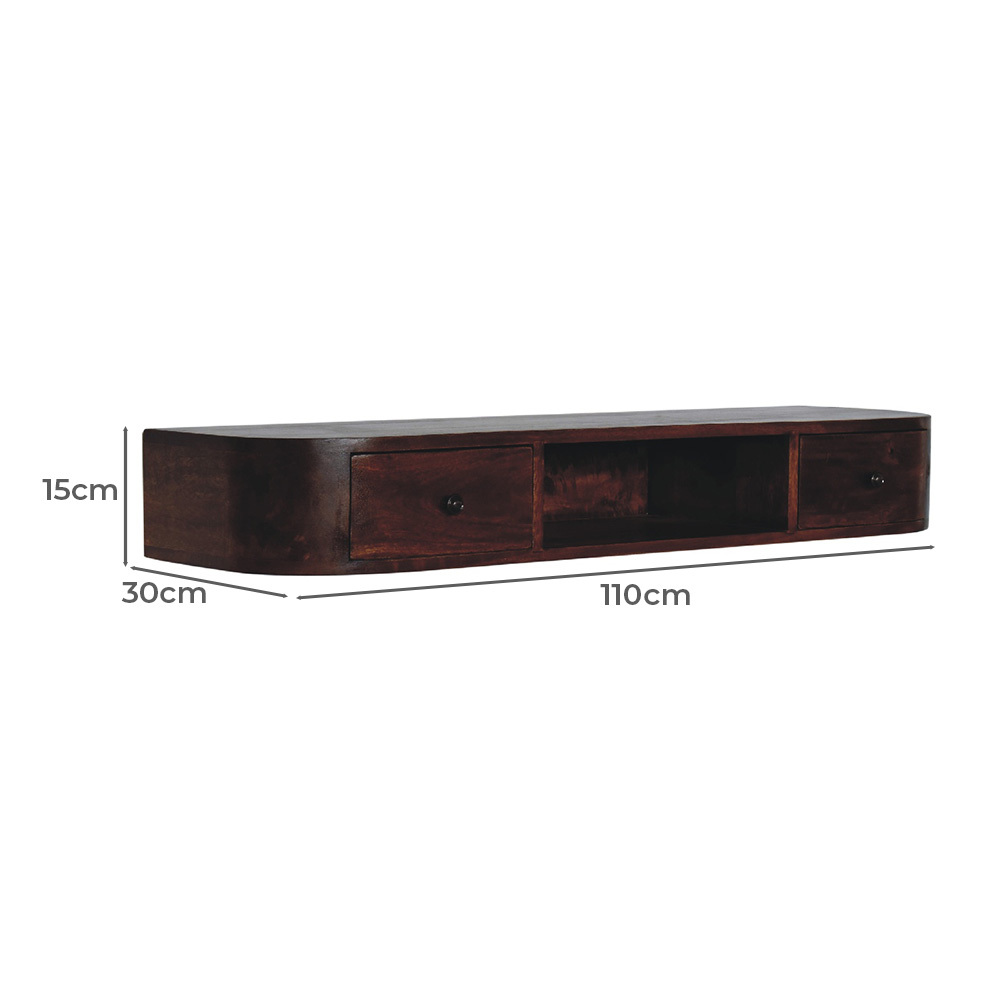 Natalya Mango Wood Wall-Mounted Console Table