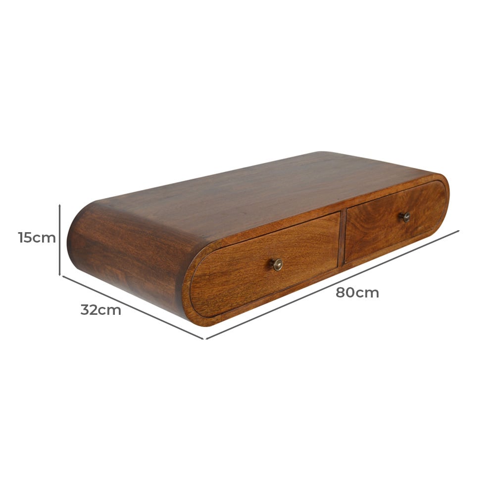 Alexis Mango Wood Wall-Mounted Console Table