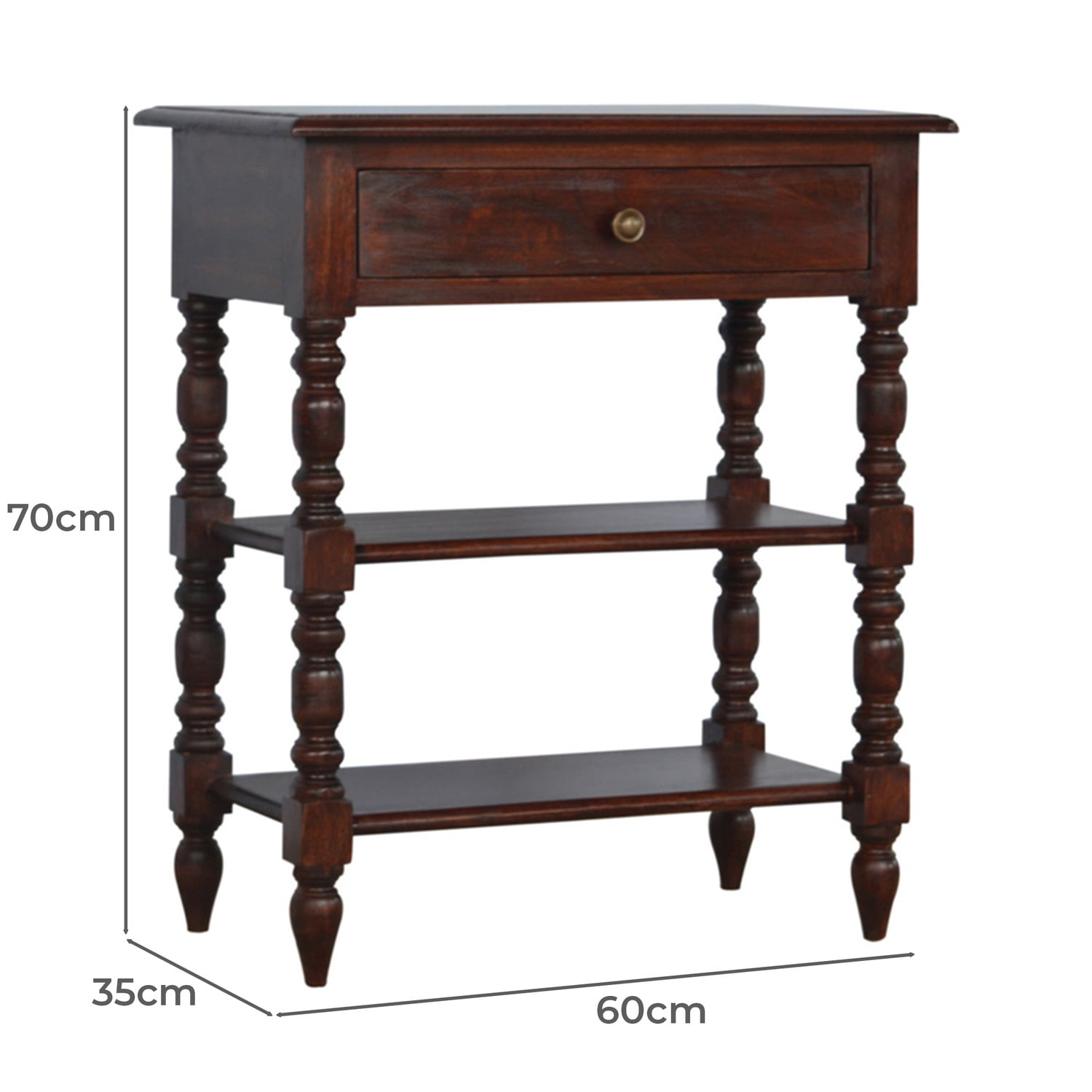 Demi 1 Drawer Recycled Mango Wood Console Table