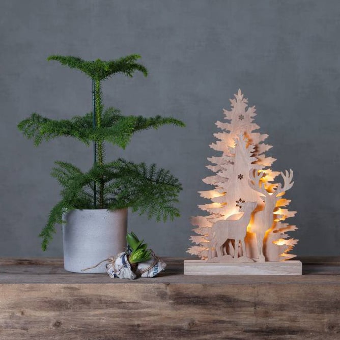 Christmas Light up Led Tree & Reindeers Ornament