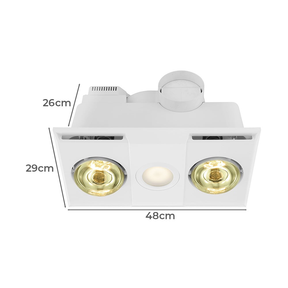 Heatflow 275W Bathroom Heater with LED