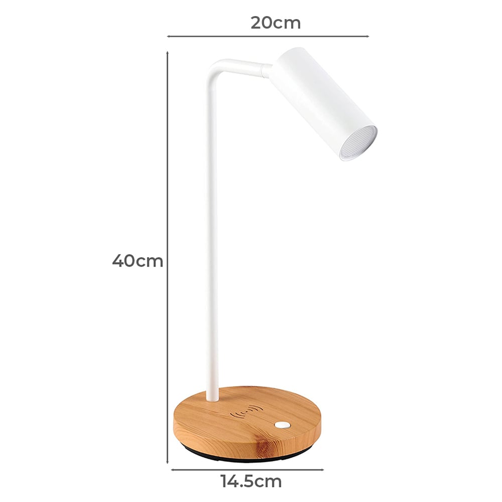 40cm Connor LED Desk Lamp with Wireless Charging Pad